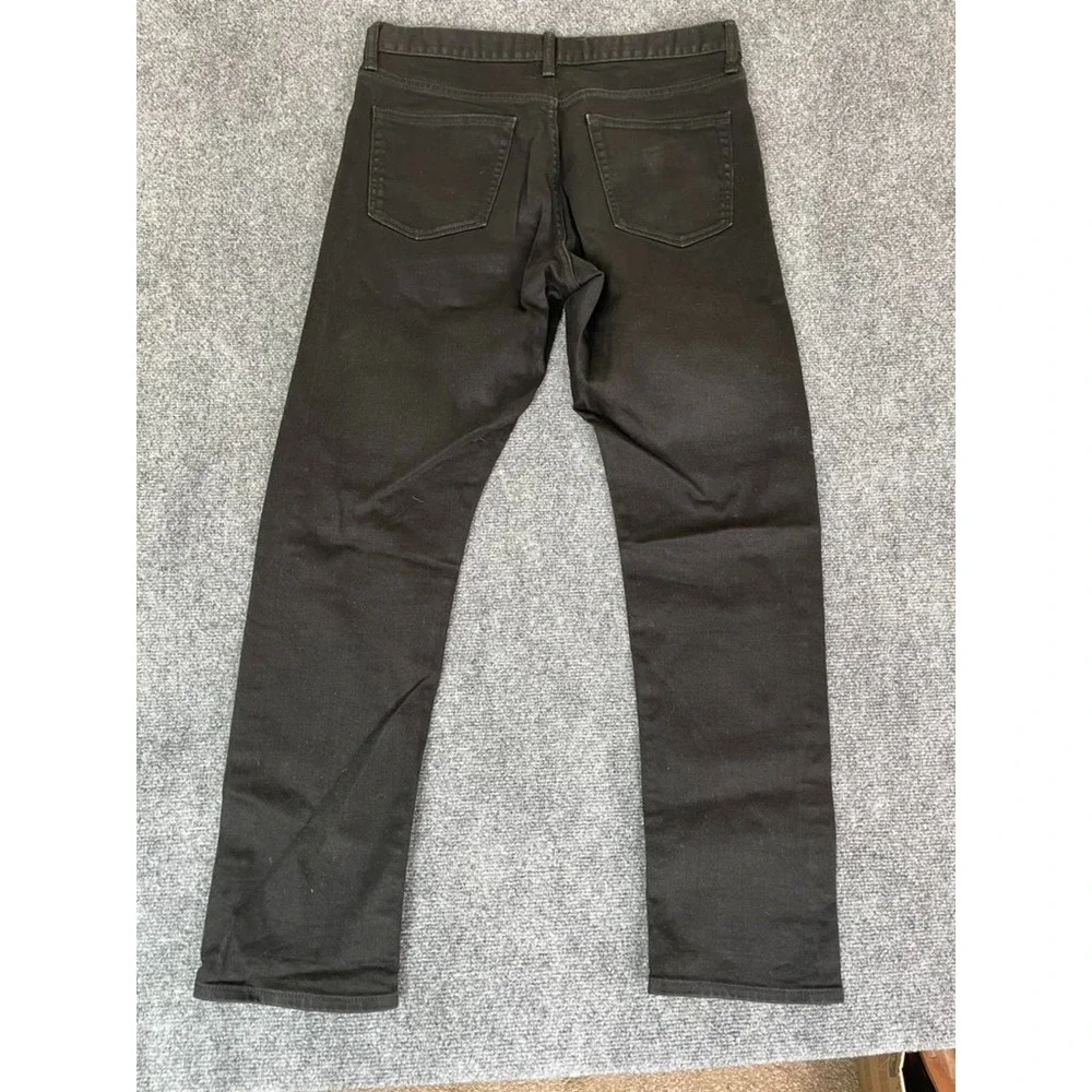 Uniqlo Jeans Mens Black Slim Fit ‎ Salvage Straight Leg Denim No Size Tag 34x32
